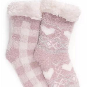 MUK LUKS Cabin Socks 2 Pack Women Sz Sm/med Lg/XL